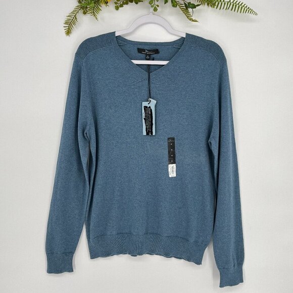 Marc Anthony Sweater Mens Medium Cashmere Blend Luxury Heritage V Neck Academia - Picture 1 of 6